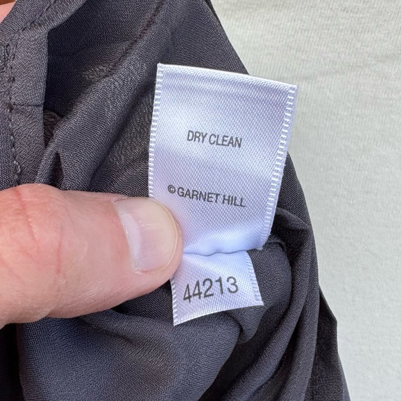 Garnet Hill Crepe Silky Midi Maxi Long Skirt, Small, Gray, Small Floral Pockets - Picture 13 of 13